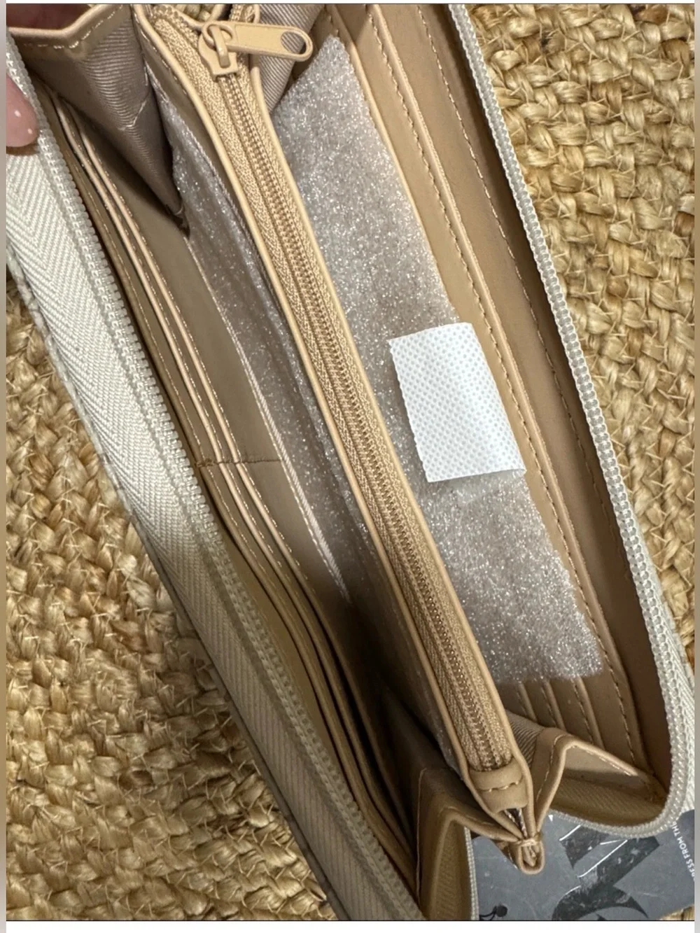 Nine West Neutral Logo-Print Zip Wallet